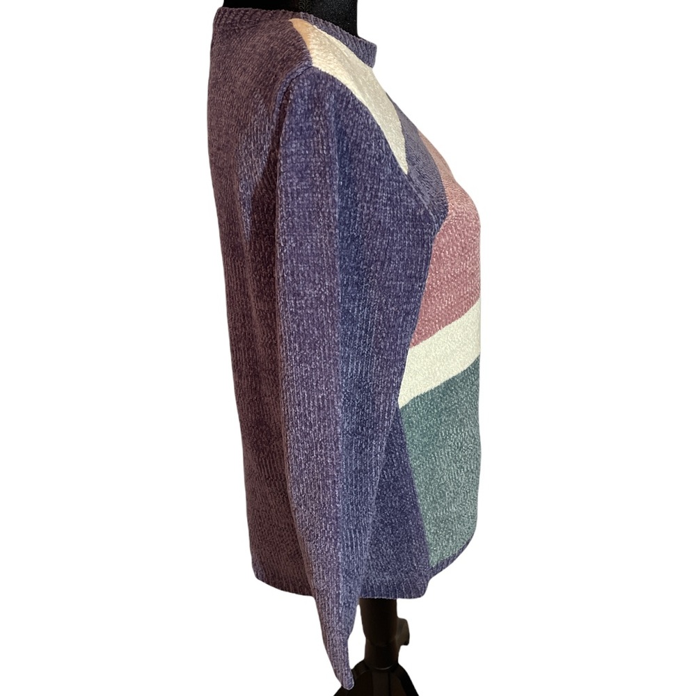 VINTAGE ALFRED DUNNER GEOMETRICAL SWEATER PETITE MEDIUM - Picture 2 of 6